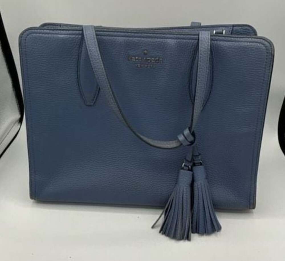 Kate‎ Spade New York Rowe Medium Top Zip Satchel in Blue Leather